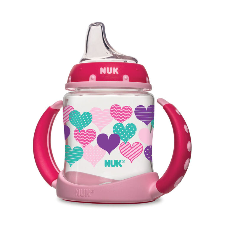 Gobelet D Apprentissage A Pois Trendline Nuk Gerber Bec En Silicone 5 Oz Rose Et Violet Babies R Us Canada