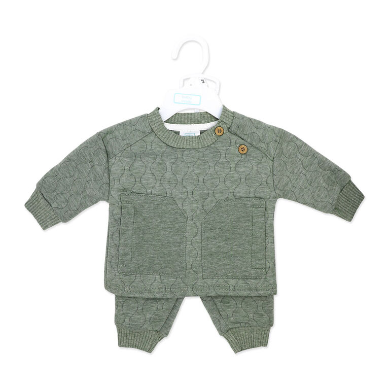 Baby Mode Ensemble jogging matelassé 2 pièces : vert