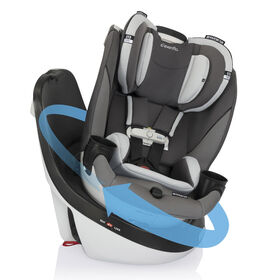 Evenflo Gold Revolve360 Slim 2-in-1 Rotational Car Seat with SensorSafe (Pearl Grey)