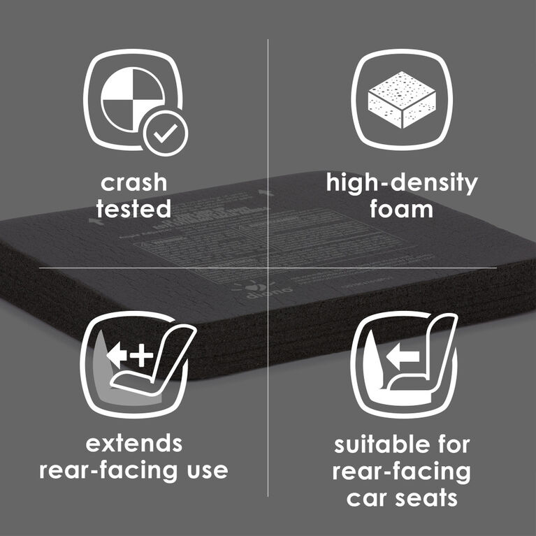 Diono Angle Adjuster Car Seat Leveler, Car Seat Wedge Cushion, Provides More Legroom For Rear-Facing Car Seats