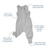 HALO SleepSack Toddler - Luxe Fleece - Grey  - 2T