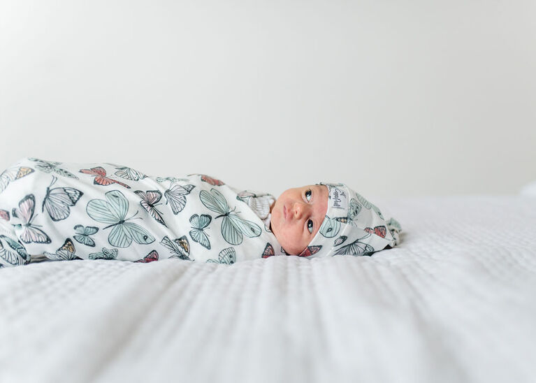 Copper Pearl Dot Swaddle