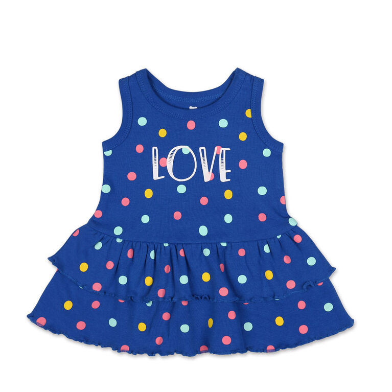 Robe sans manches à pois multicolores « Love » avec jupe à volants Koala Baby, 6 - 12 mois