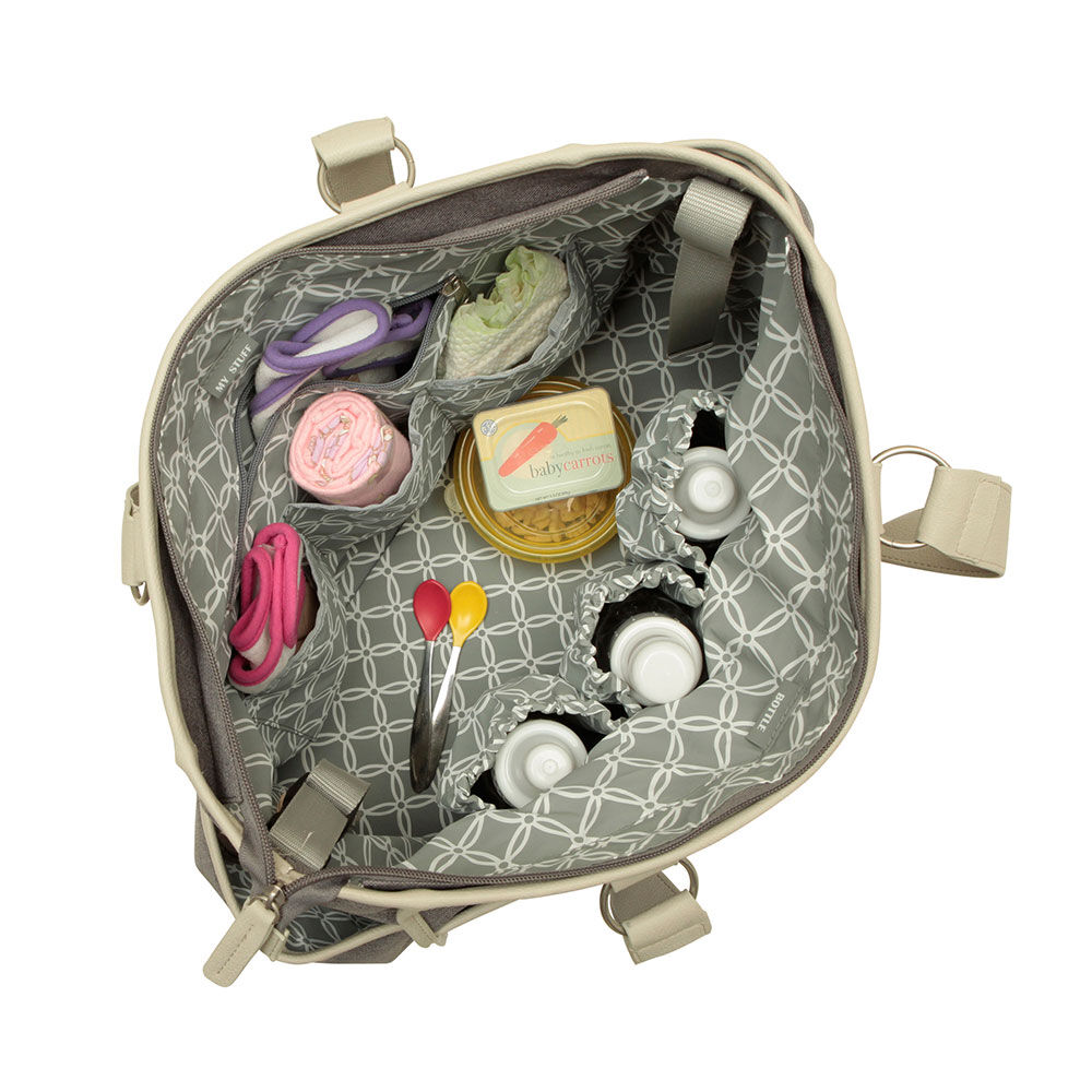 Carter s City Tote Diaper Bag Grey Textured