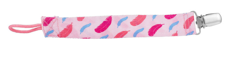 Dr. Brown's Pacifier/Soother Clip - Pink Feather.