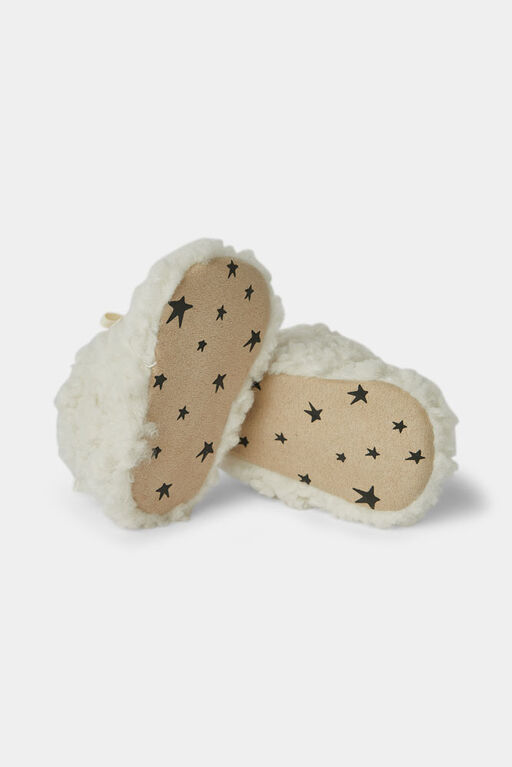 Pantouffle Sherpa Blanc 6-12M