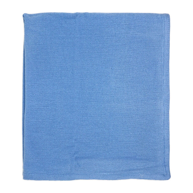 Amor Bebe Blue Sweater Knit Mink Blanket