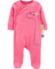 Grenouill&egrave;re en coton avec boutons-pression et dinosaure Carter's &ndash; rose, nouveau-n&eacute;