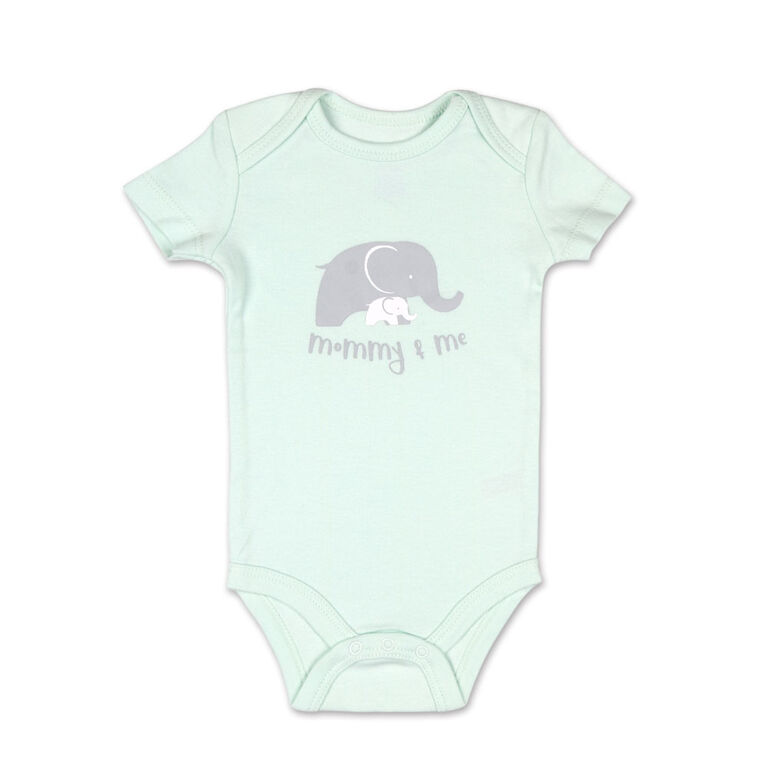 Koala Baby 4 Pack Short Sleeved Bodysuit, Elephant, 6-9 Months