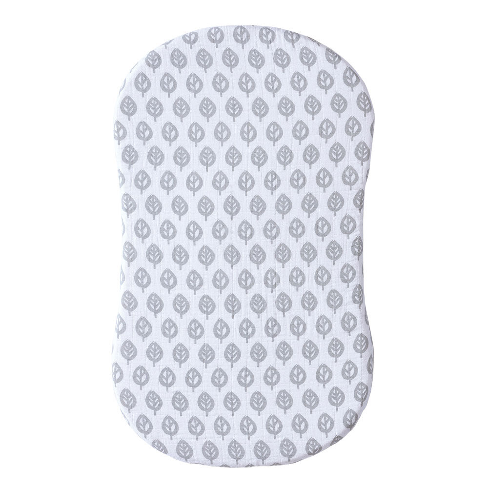 HALO Innovations Bassinest Fitted Sheet Cotton Muslin Grey