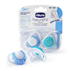 Ensemble de 2 sucettes orthodontiques Deco NaturalFit de Chicco, 0 Mois+ - Bleu.