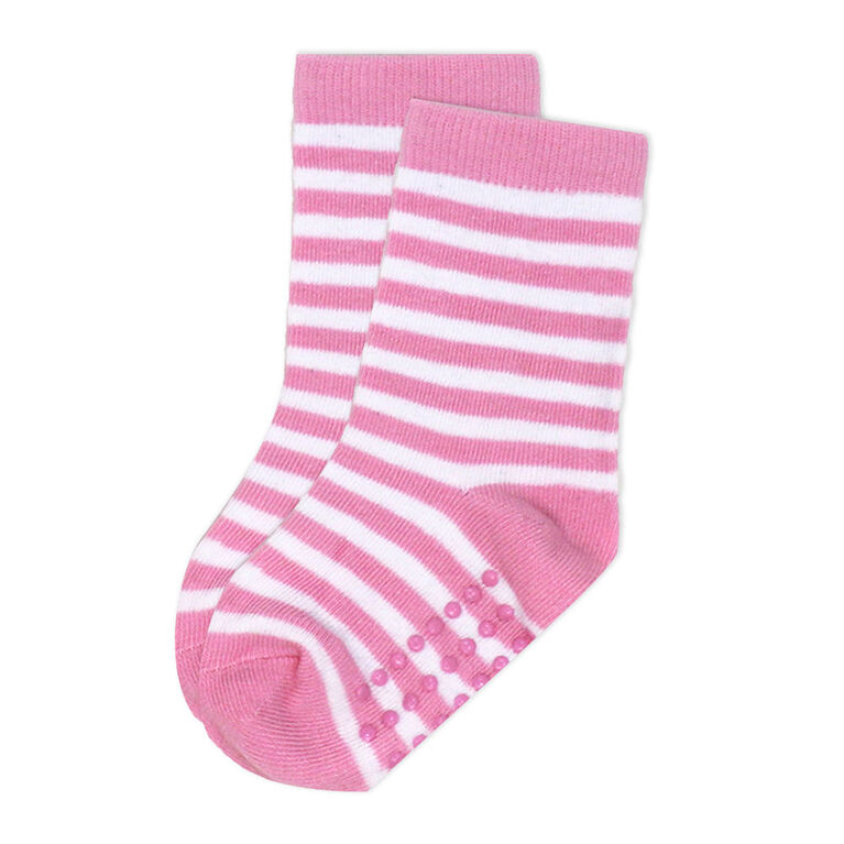 Little Wonder - chaussette pour tout-petit, rayure rose 2T-4T