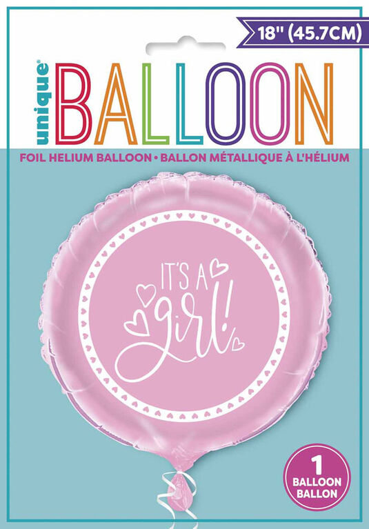 Pink Hearts Baby Shower Foil 18" - English Edition