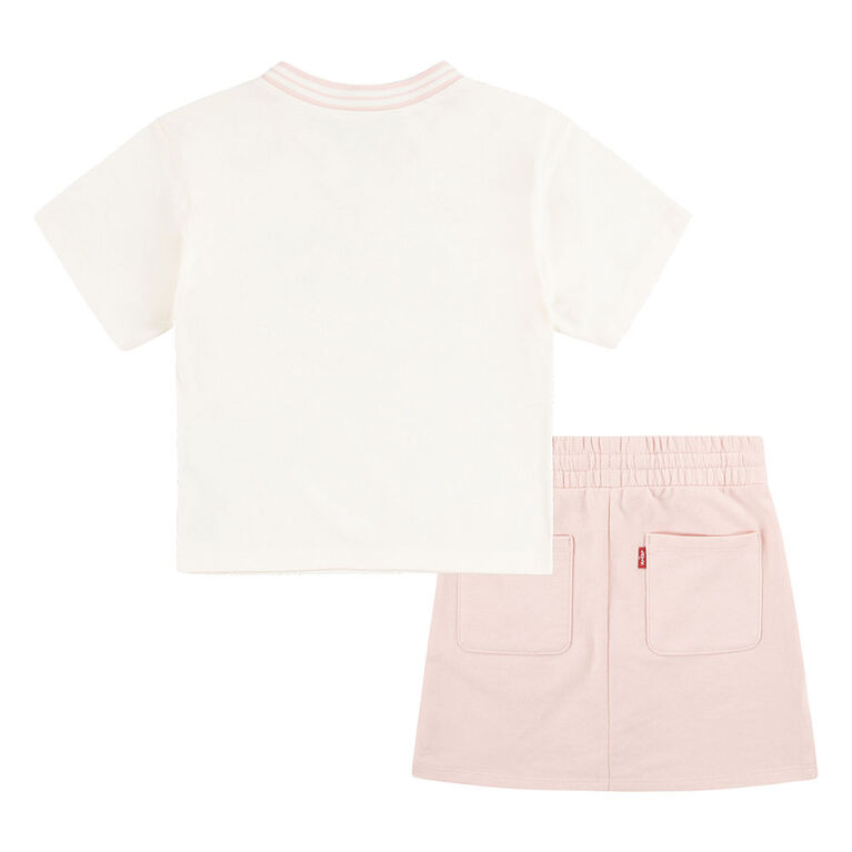 Levis T-shirt and Skirt Set - Pink - Size 6