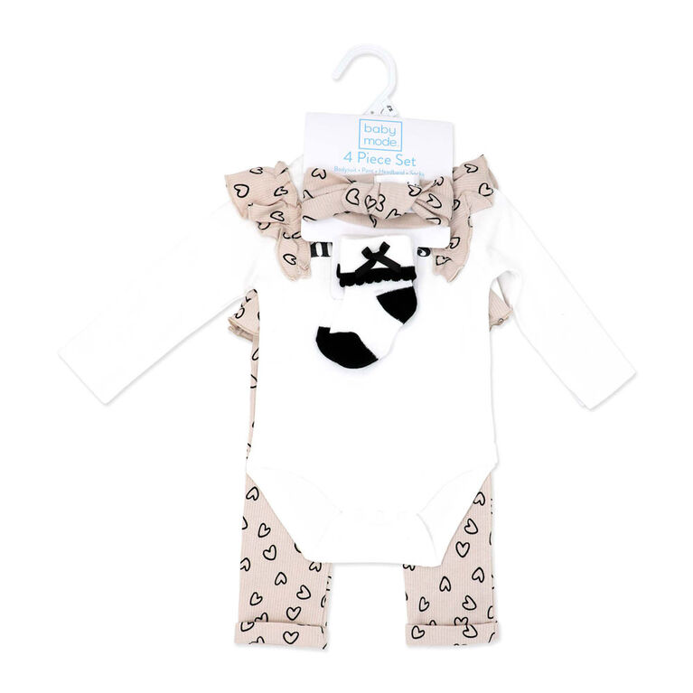 Baby Mode 4 Piece Legging Set: Mama's Mini 0-3M