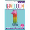 Ballon en aluminium en forme de nombre arc-en-ciel 34 " - 1