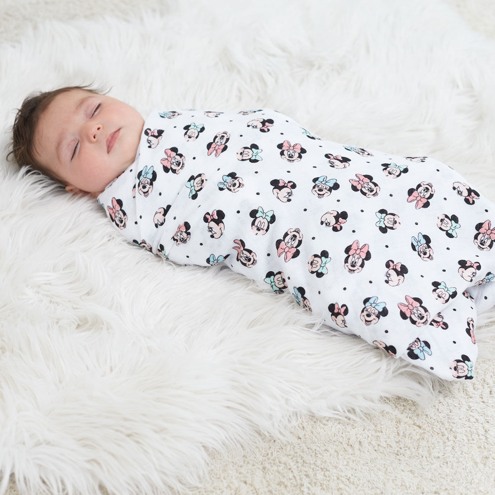 Aden Essentials Disney 2 Packs Swaddle Minnie Rainbows
