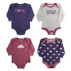 Rococo 4 Pk Bodysuit - Assorted colors, 6-9 Months