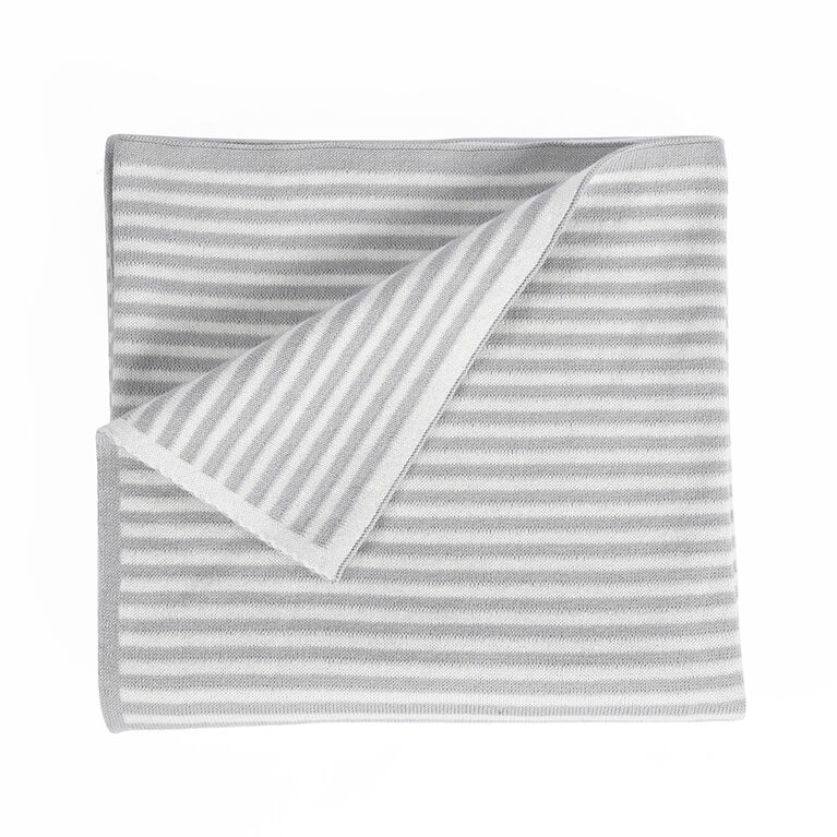 Baby's First by Nemcor Cotton Knit Baby Blanket, Stripe