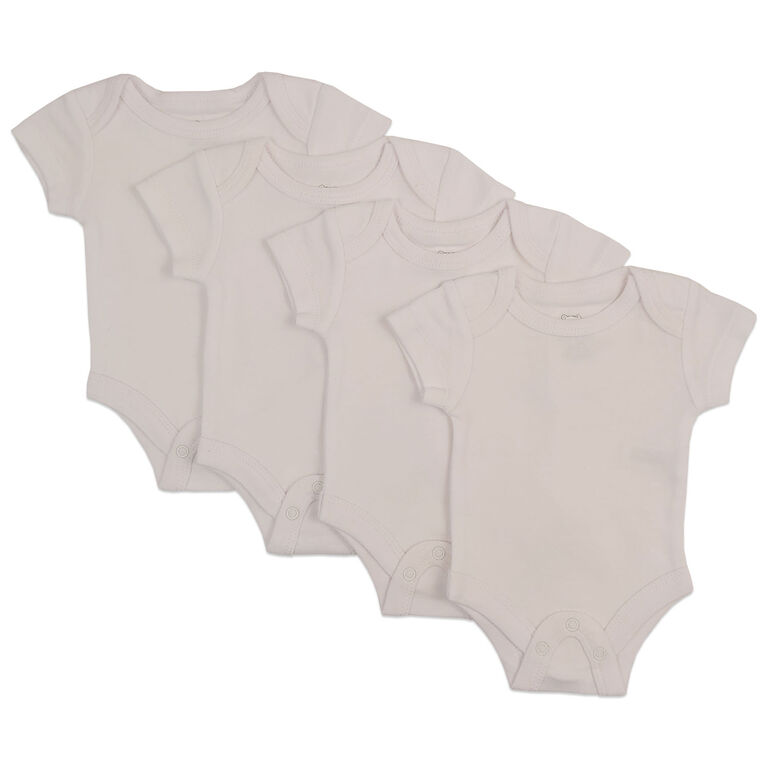 Koala Baby 4-Pack Bodysuit - White, Preemie