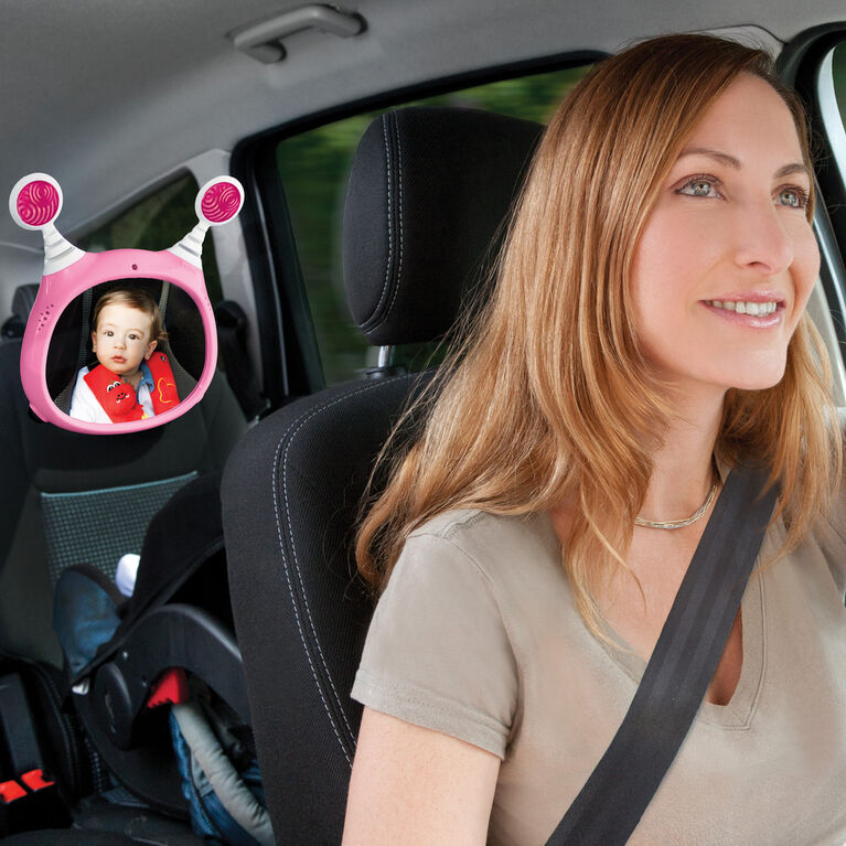 Miroir de voiture actif Oly pour bébé Benbat - Rose / 0-18 mois