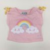 Coyote and Co. Pink tee with Rainbow print - size 6-9 months