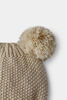 Pom Pom Ear Hat White 6-12M