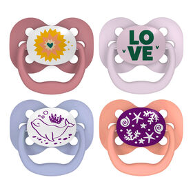 Advantage Pacifier Stage 1 Coral 4 Pack
