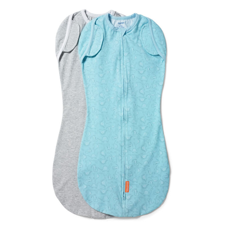 SwaddleMe 2 pack Arms Free Convertible Pod DINO JAM STAGE 2, 6-12 months