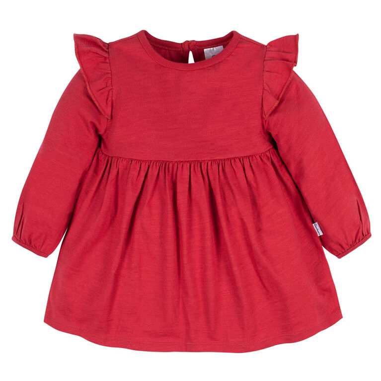 Gerber Childrenswear - 2 Pack Babydoll Dress - Girl - Holly Berries 12 months