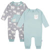 Gerber Childrenswear - 2 Pack Romper - Polar Bear - Blue 6-9 months