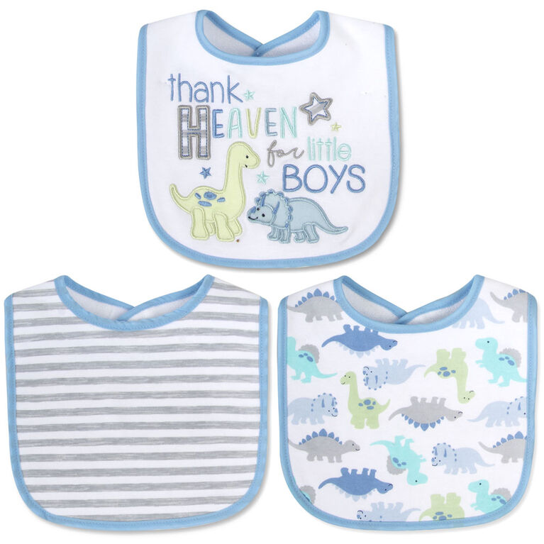 Baby Essentials - Thank Heaven - Boys Bib 3Pk