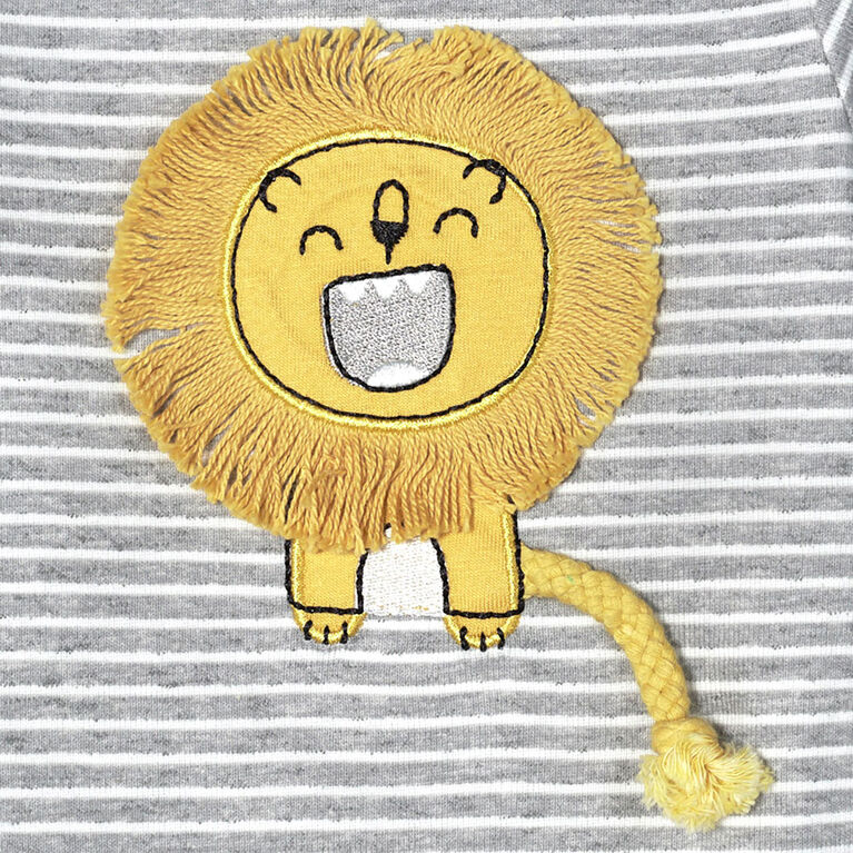 Lot de deux pièces : pantalon et maillot biologiques Onesies à manches longues pour nouveau-né garçon – Petit Lion 3-6 mois
