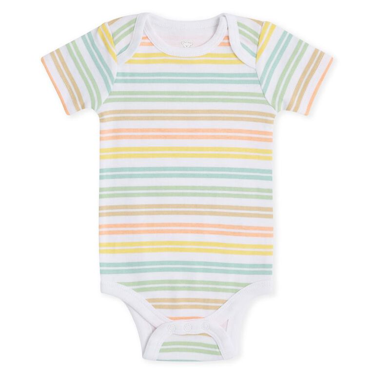 Koala Baby 4 Pack Short Sleeve Bodysuit Oatmeal Heather