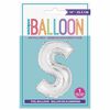 Ballons en forme de lettre en argent 14 " - S