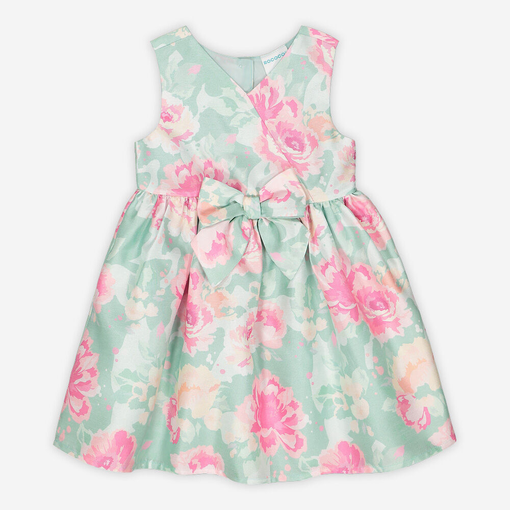 Rococo Shantung Dress Mint