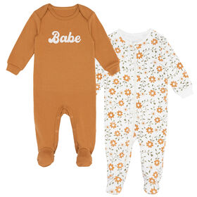 Petit Lem Baby 2 Pack Sleeper Knit Rust