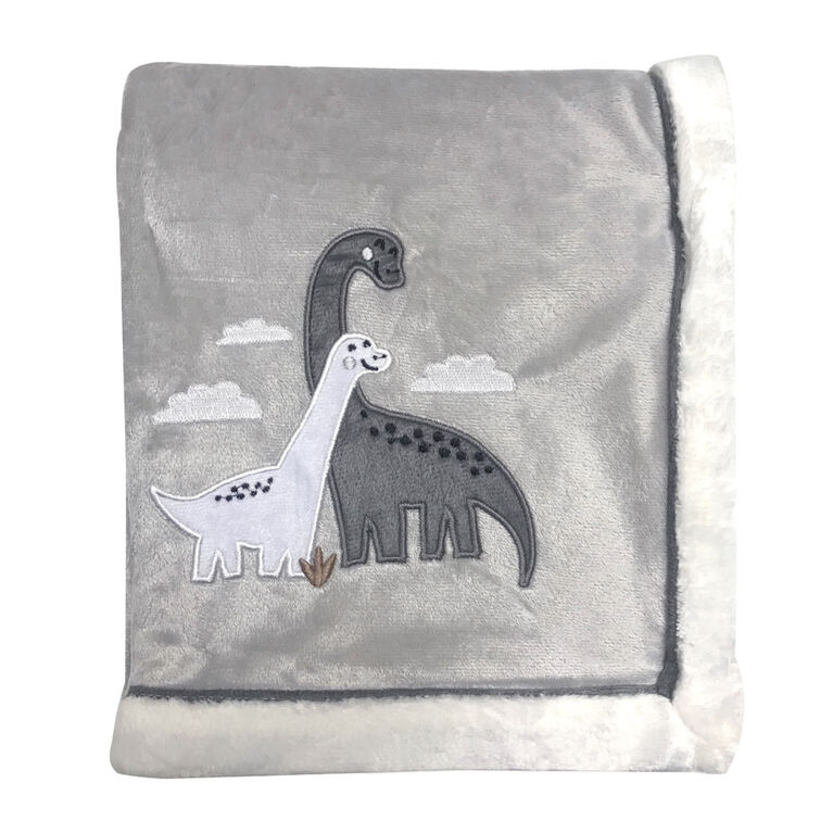 Koala Baby - Grey Dinos Mama & Baby 2 Layer Blanket