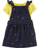 Carter's 2-Piece Bodysuit & Skirtall Set - Navy/Yellow, 9 Months