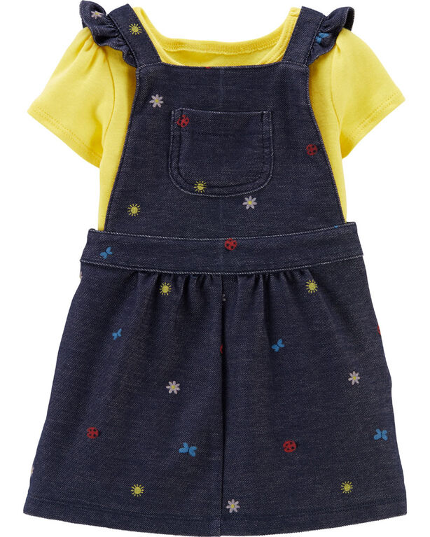 Carter's 2-Piece Bodysuit & Skirtall Set - Navy/Yellow, 9 Months