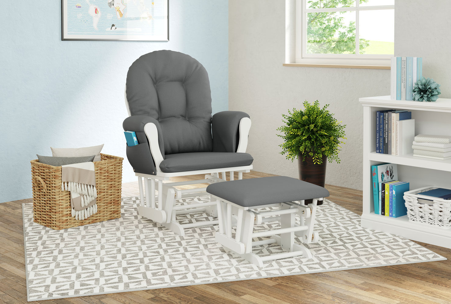 Stork craft hoop glider and ottoman set deals