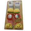 So Dorable 2 Pack Rattle Booties With 3D Icons -  Burgers / Tacos 0-12M
