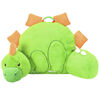 Soft Landing Nesting Nooks Premium Character Backrest with Carrying Handle and Back Pocket - Green Dino