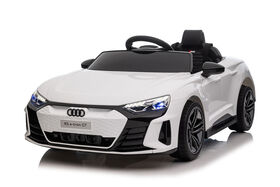 Voltz Toys - 6V Véhicule à cheval Audi e-tron GT sous licence, Blanc