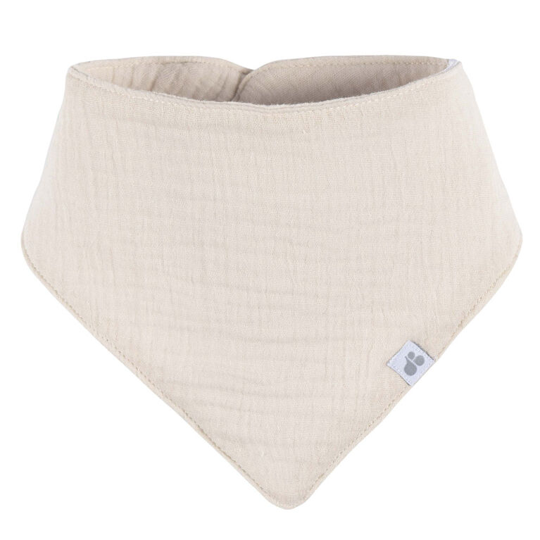 Just Born - Lot de 4 Bavoirs Bandana en Mousseline - Beige