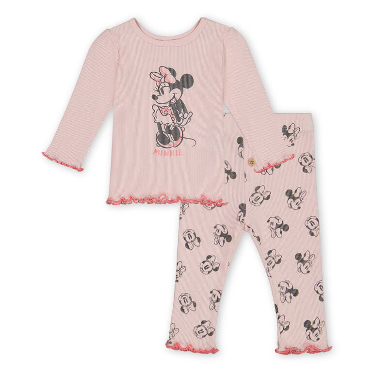 Minnie Pant Set Pink 3/6M
