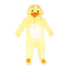 Baby Mode Hooded Flannel Fleece Pram: Yellow Duck 6M