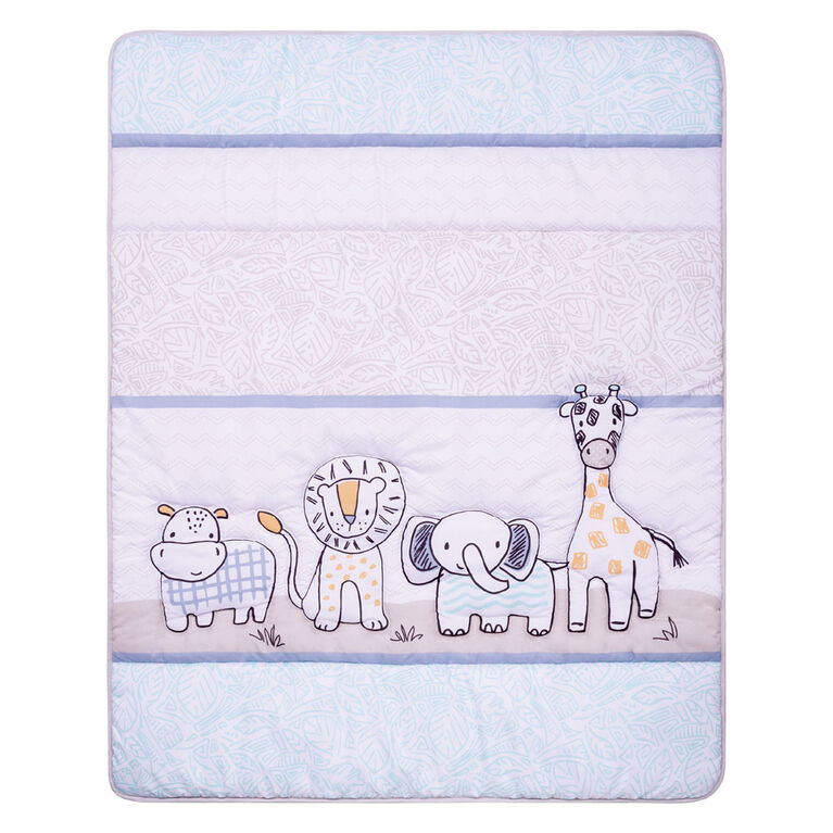 Sammy and Lou Safari Yearbook 4 Piece Crib Bedding Set