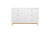 Oxford Baby Visby 6 Drawer Dresser White/Natural