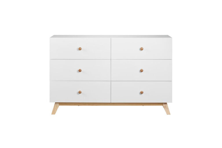 Oxford Baby Visby 6 Drawer Dresser White Natural Babies R Us Canada